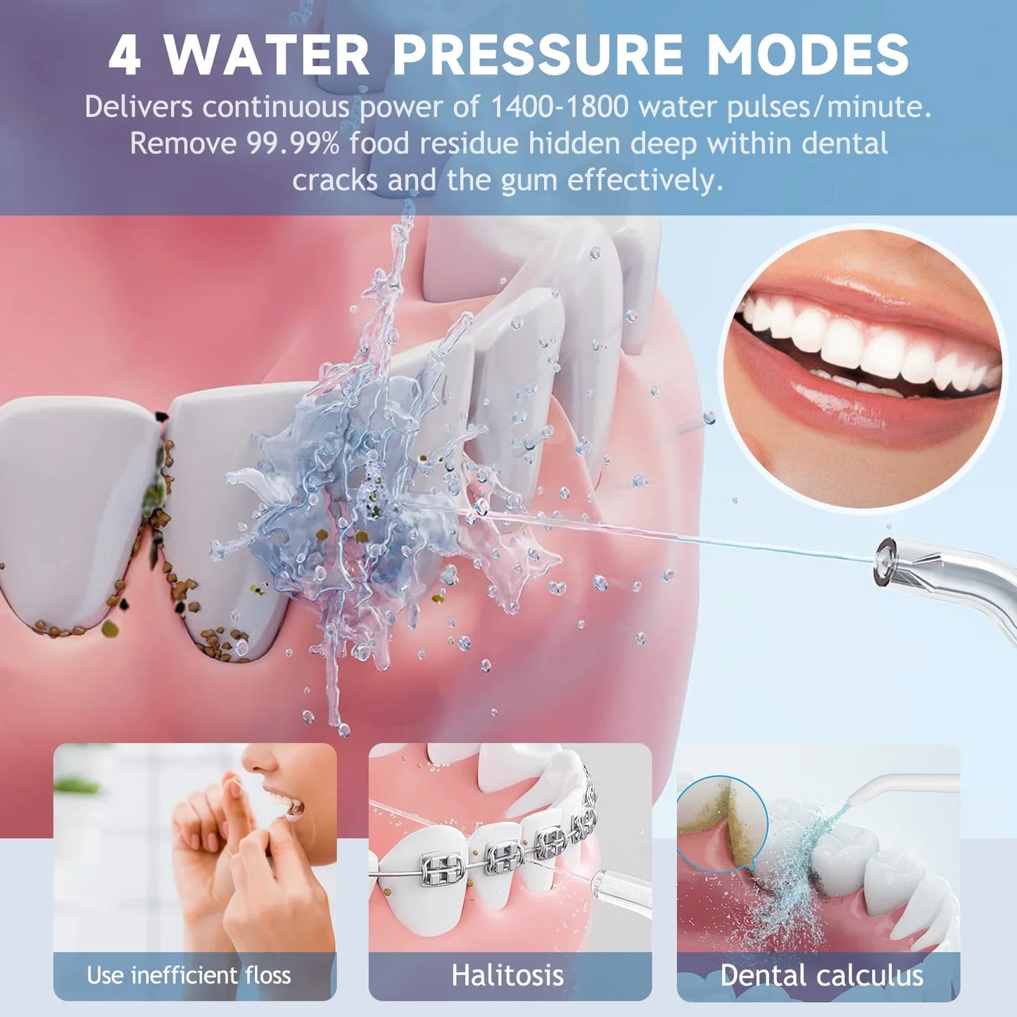 Water Flosser Electric Teeth Cleaning Tool Kit Portable