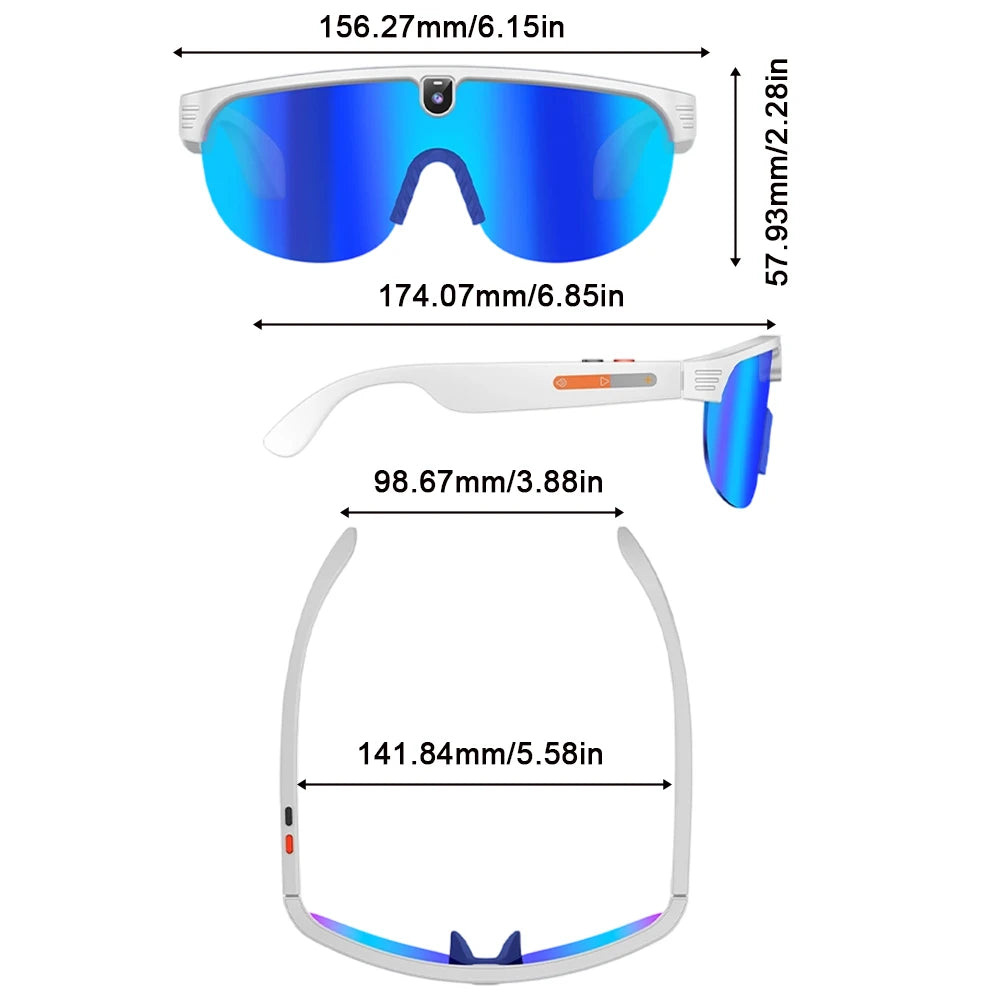 VisionAI Smart Glasses — 4K Camera & Bluetooth Calls