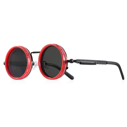 Polarized Round Sunglasses Adjustable Dimming Alloy Retro Outdoor Sports