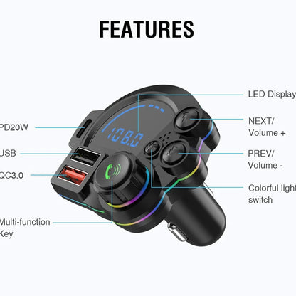 DriveSync FM Transmitter — Wireless Music & Calls Anywhere
