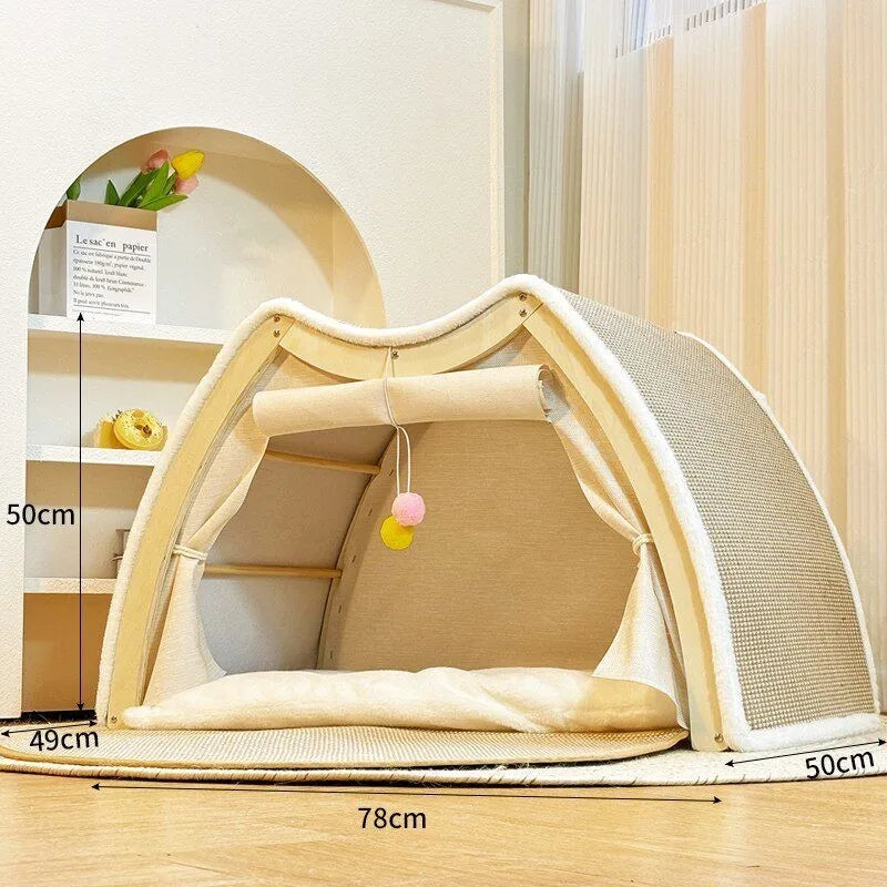 CozyClaw Foldable Sisal Cat House