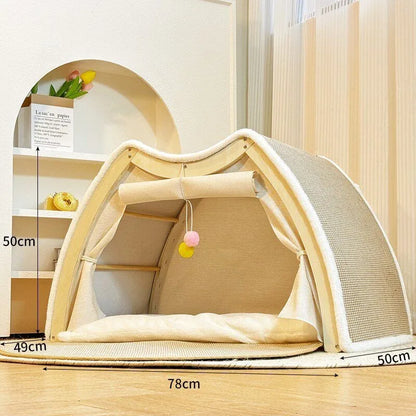 CozyClaw Foldable Sisal Cat House