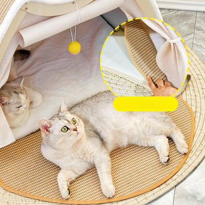 CozyClaw Foldable Sisal Cat House