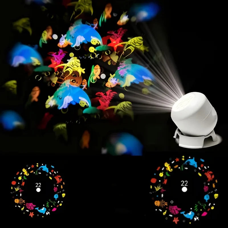 GalaxySpin Projection Lamp — Rotating Lights, Magical Atmosphere