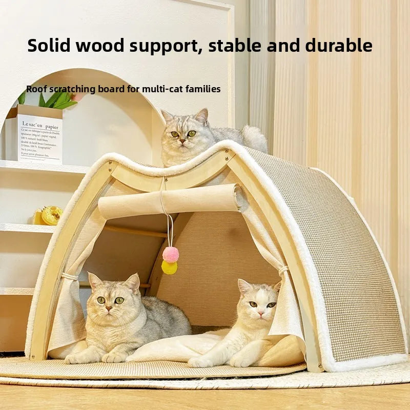 CozyClaw Foldable Sisal Cat House