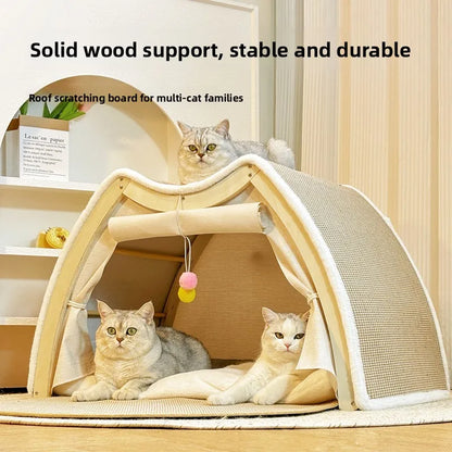 CozyClaw Foldable Sisal Cat House