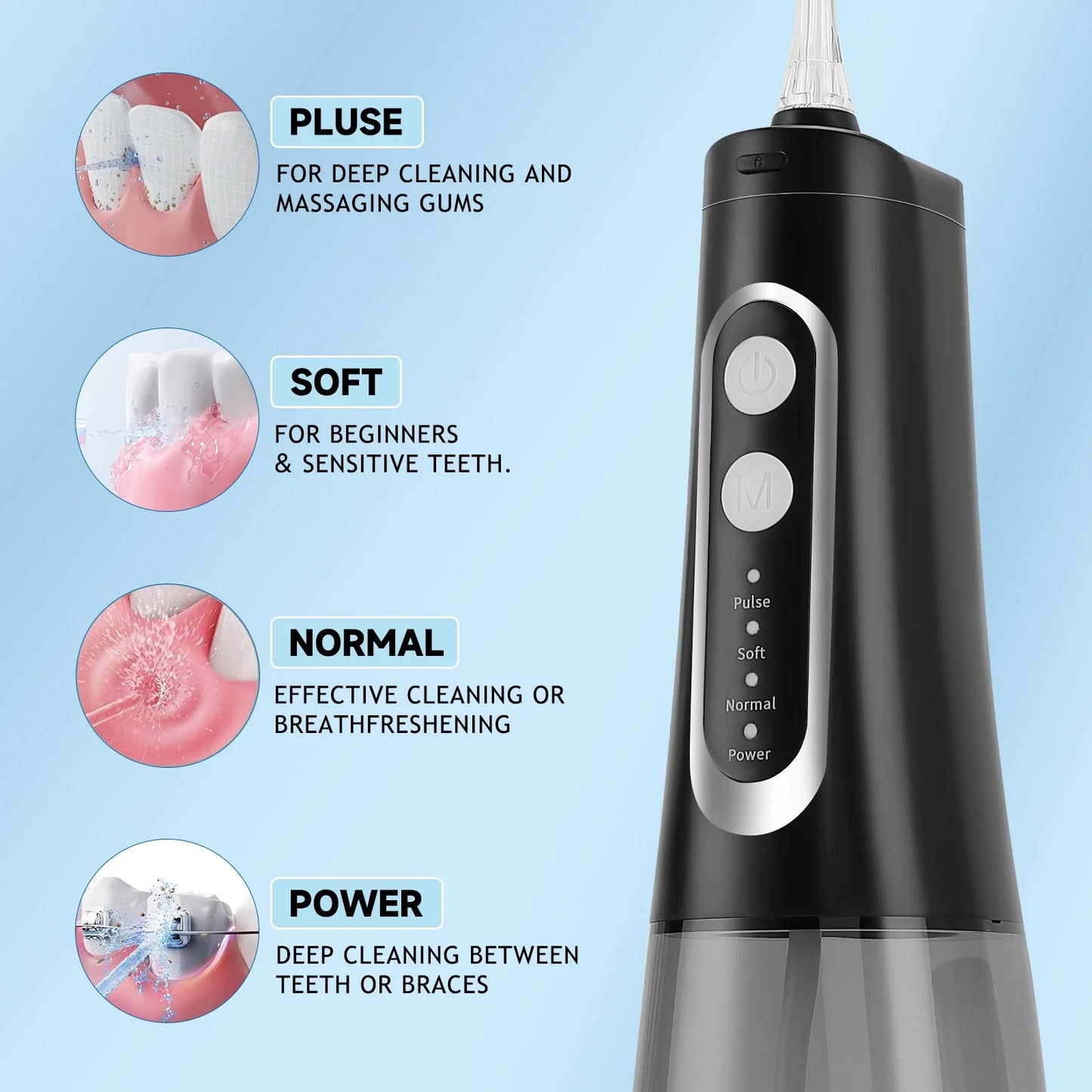 Water Flosser Electric Teeth Cleaning Tool Kit Portable