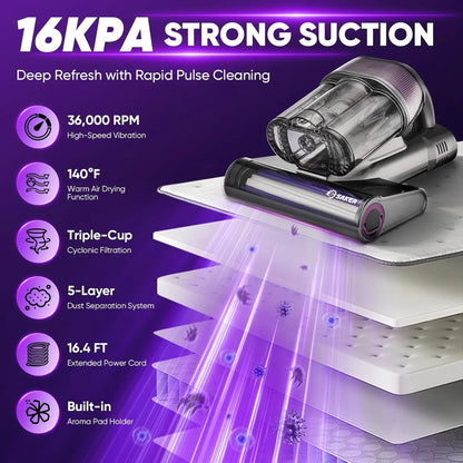 PureRest UV Vacuum — Deep Clean for Fresher Bedding