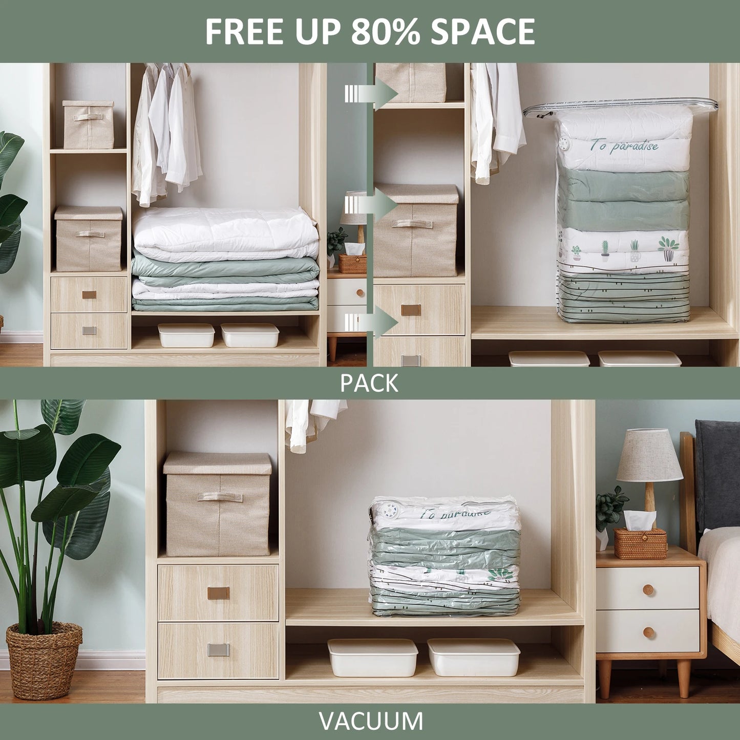 VacuPack 3D Bags — No Pump, Maximum Space Saving