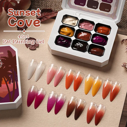 UR SUGAR 9 Colors Gradient Painting Gel Nail Art Gradient Color DIY