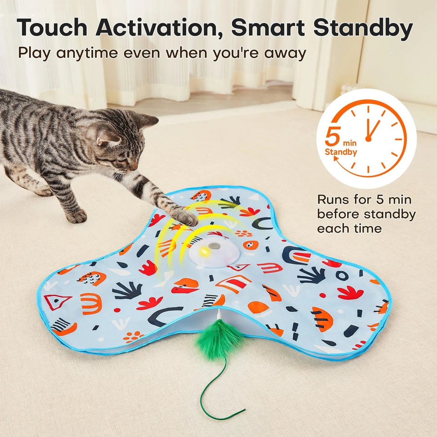 HideN’Flap Moving Feather Cat Toy