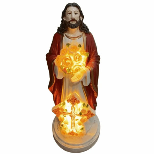 BlessedLight Mary Statue — Peaceful Glow for Your Garden