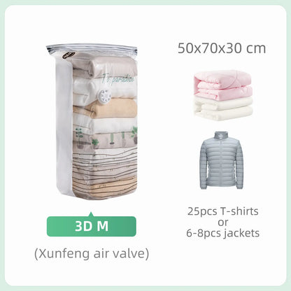 VacuPack 3D Bags — No Pump, Maximum Space Saving