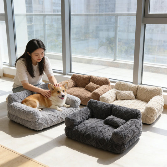 PawRelax Plush Bed — Soft, Secure & Anxiety-Reducing