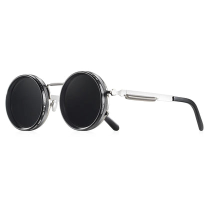 Polarized Round Sunglasses Adjustable Dimming Alloy Retro Outdoor Sports