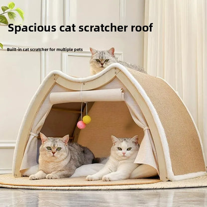 CozyClaw Foldable Sisal Cat House