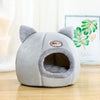 Cat Head Shape Cute And Comfortable Warm Cat House Safe Sleep Cave Non-Slip Semi-Closed Design Four Seasons Universal Cat Nest