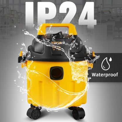 Wet Dry Vac 2.6 Gallon 2.5 Peak HP 3 in 1 Portable Shop Vacuum with Blowing Function,  Attachment Storage