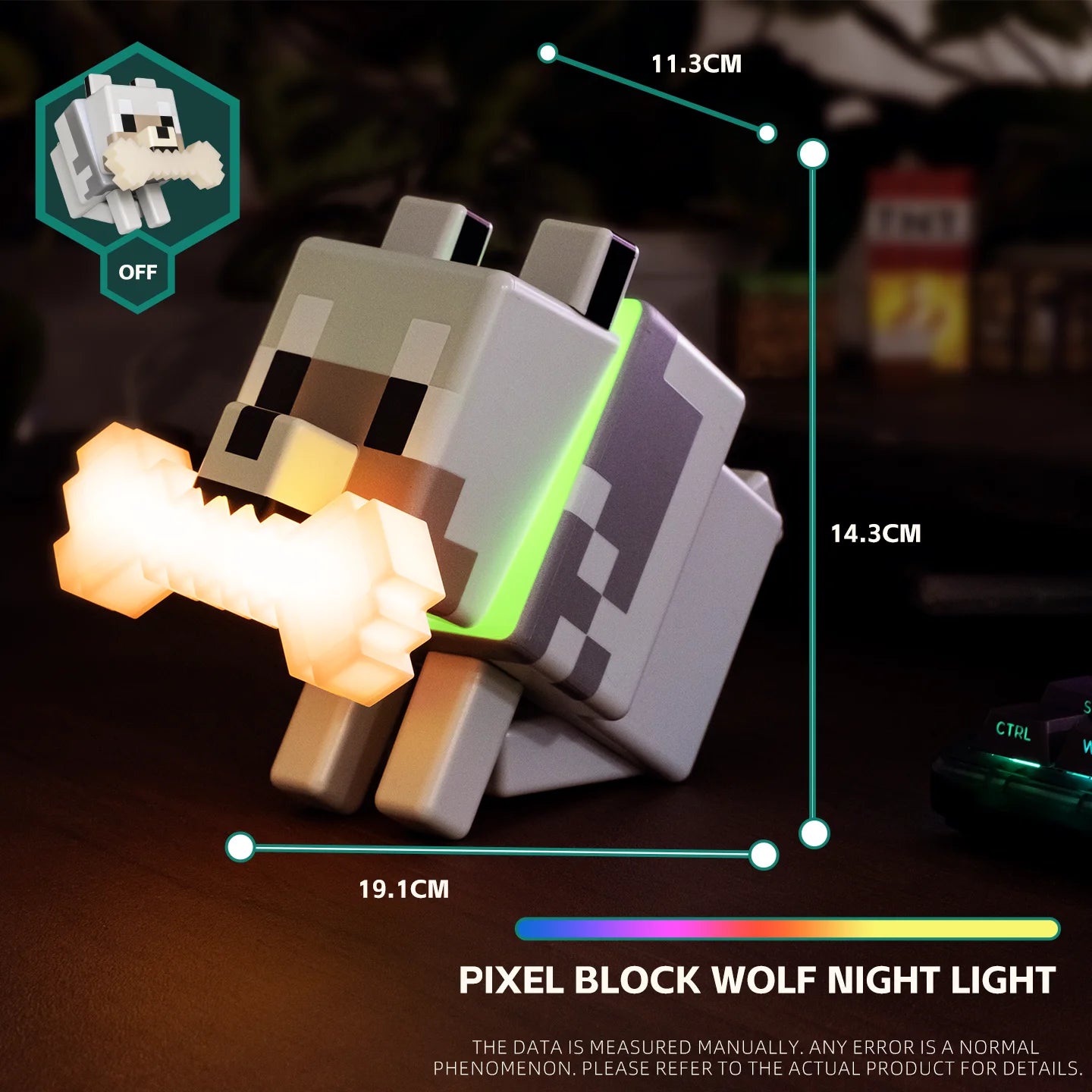 BlockBuddy Wolf Lamp — Brighten Your Gaming Space