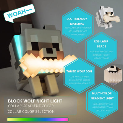 BlockBuddy Wolf Lamp — Brighten Your Gaming Space