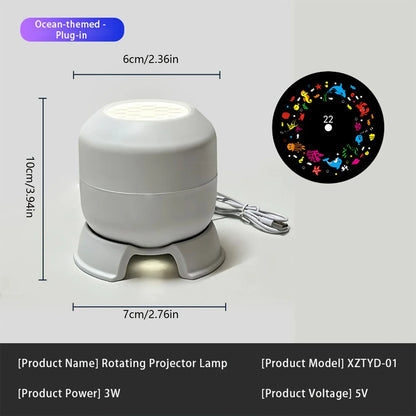 GalaxySpin Projection Lamp — Rotating Lights, Magical Atmosphere