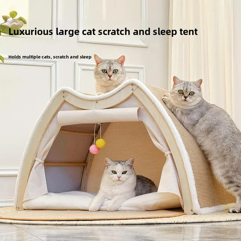 CozyClaw Foldable Sisal Cat House