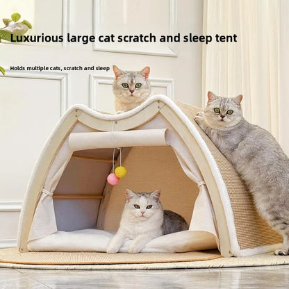 CozyClaw Foldable Sisal Cat House