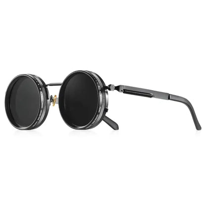 Polarized Round Sunglasses Adjustable Dimming Alloy Retro Outdoor Sports