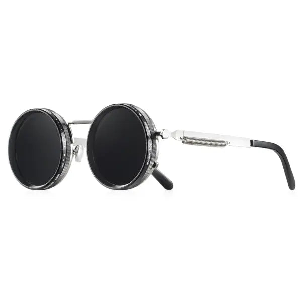 Polarized Round Sunglasses Adjustable Dimming Alloy Retro Outdoor Sports