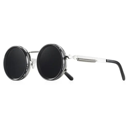 Polarized Round Sunglasses Adjustable Dimming Alloy Retro Outdoor Sports