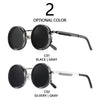 Polarized Round Sunglasses Adjustable Dimming Alloy Retro Outdoor Sports