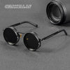Polarized Round Sunglasses Adjustable Dimming Alloy Retro Outdoor Sports