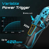 Seesii 3/8" Cordless Ratchet Wrench 80Nm 400RPM Brushless Electric Wrench 8 Sock